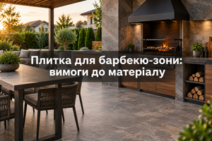 Плитка для барбекю-зони: вимоги до матеріалу фото