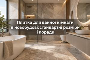 Плитка для ванної кімнати в новобудові: стандартні розміри і поради фото
