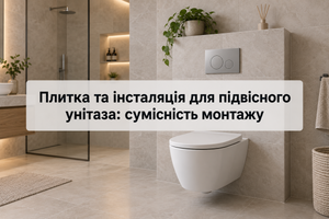 Плитка та інсталяція для підвісного унітаза: сумісність монтажу фото
