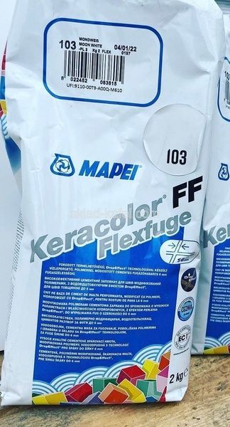 Затирка для швів Mapei Keracolor FF 103 Білий місяць 2 кг 702432 фото