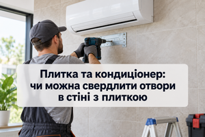 Плитка та кондиціонер: чи можна свердлити отвори в стіні з плиткою фото