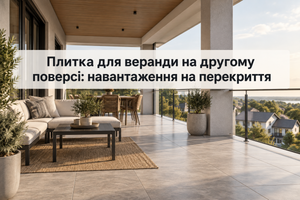 Плитка для веранди на другому поверсі: навантаження на перекриття фото