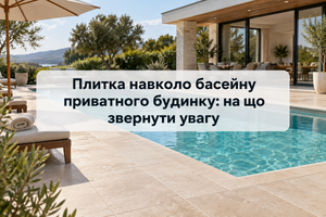 Плитка навколо басейну приватного будинку: на що звернути увагу фото