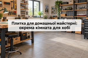 Плитка для домашньої майстерні: окрема кімната для хобі фото