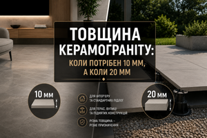Товщина керамограніту: коли потрібен 10 мм, а коли 20 мм фото
