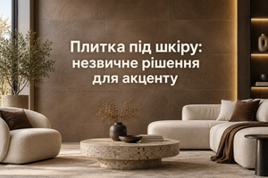 Плитка під шкіру: незвичне рішення для акценту фото