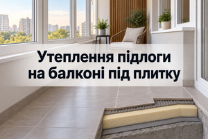 Утеплення підлоги на балконі під плитку фото