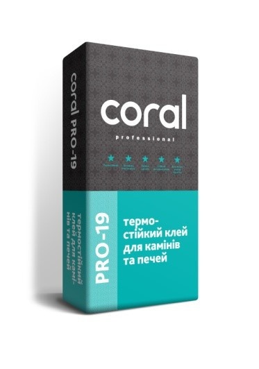 Клей термостойкий Coral PRO -19 25 кг 0000003556 фото