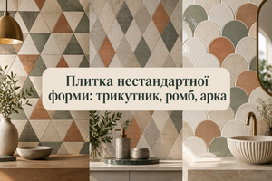 Плитка нестандартної форми: трикутник, ромб, арка фото