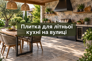 Плитка для літньої кухні на вулиці фото
